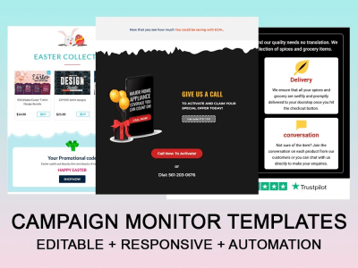 Campaign Monitor Email Newsletter Template Design & Development
