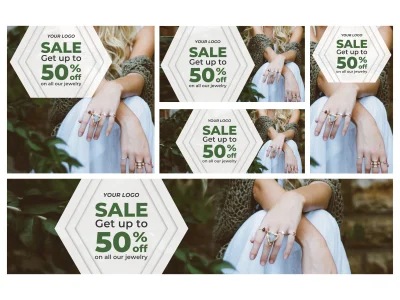 A unique set of banners for your website and social media