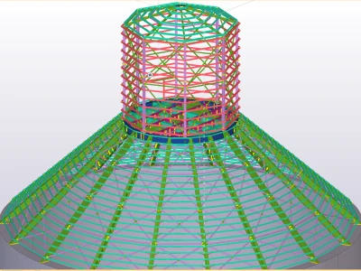 A perfect steel shop drawing with 3d Tekla Model