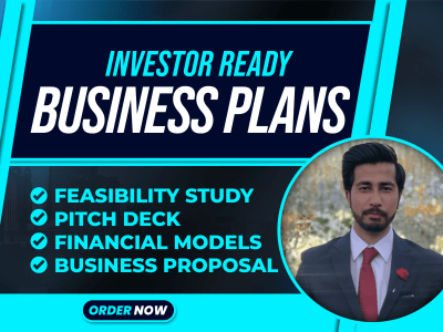 An investor ready business plan, pitch deck and financial model.