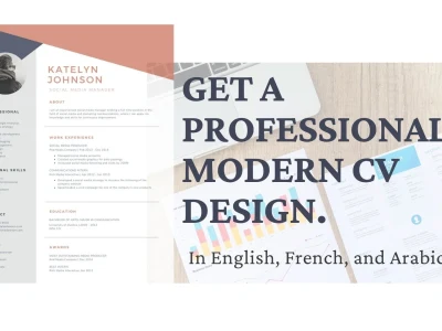 You will get A modern professional resume design.