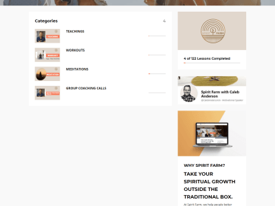 Course, membership website, email automation, and checkout page.