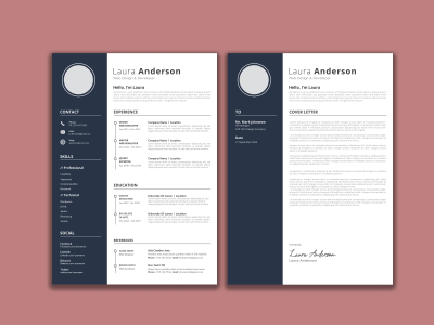 A professional resume/CV design