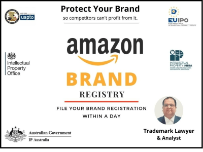 Trademark Registration + Complimentary Guidance on Amazon Brand Registry.