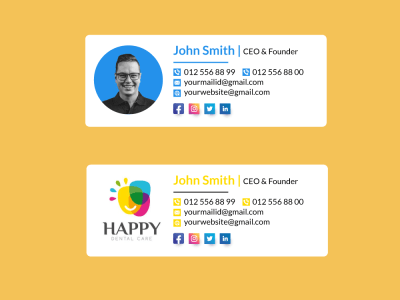 A professional looking clickable html email signature within 3 hours