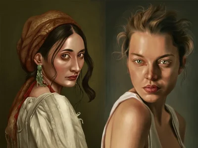 A realistic digital oil portrait from your photos