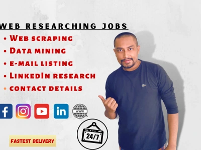 4 hours of Web Research, Data Research, and Social Media Research | Upwork