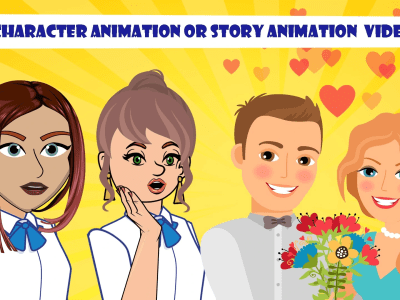 A fantastic 2d character animation or story animation video