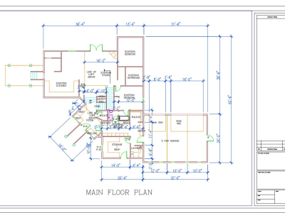 One floor plan drafting done in Autocad