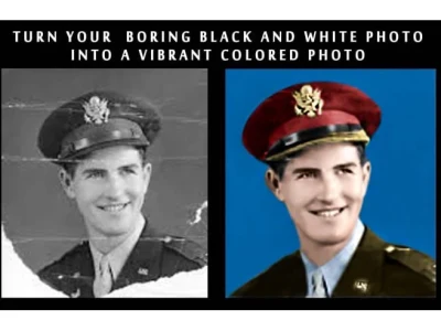 Image restore, repair, color, fix damage old photo restoration