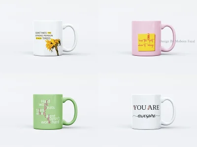 Elegant Typographical Mug design .