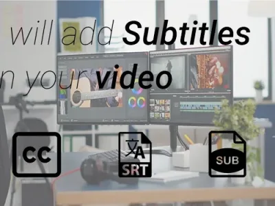 Subtitles in your video.