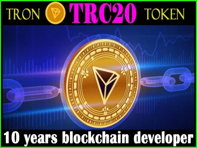 TRC-20 Smart Contract Crypto Token Coin on TRON Blockchain Virtual Currency