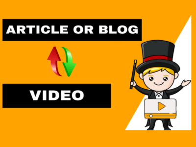 Convert Website blog or Article into Video