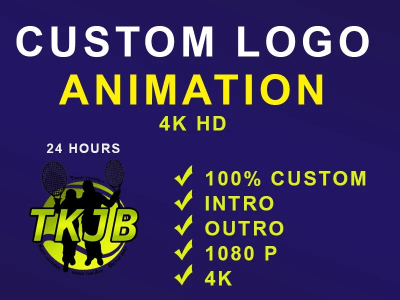 Eye catching animated logo intro videos 4k