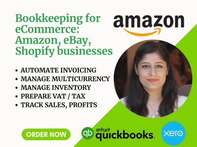 ECommerce bookkeeping for Amazon, eBay, Shopify businesses