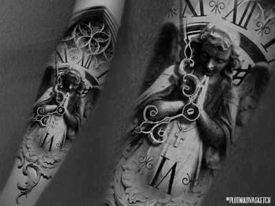 Original realistic tattoo sketch