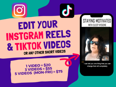 Edited/created videos for Tiktok and Instagram Reels