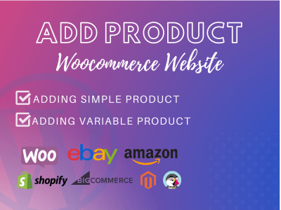 Product Add to Ecommerce Website | Woocommerce Website | WordPress Website