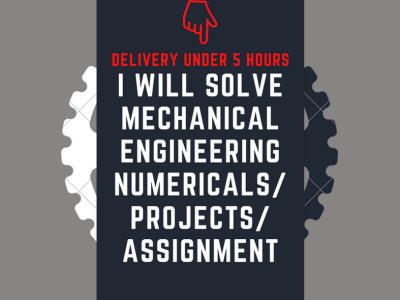A mechanical engineering subject assistance