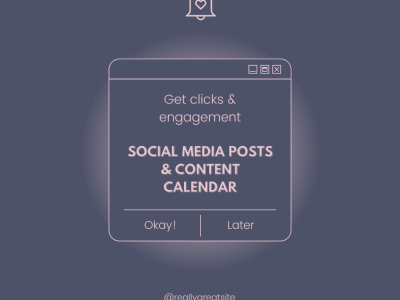 A social media calendar for one month