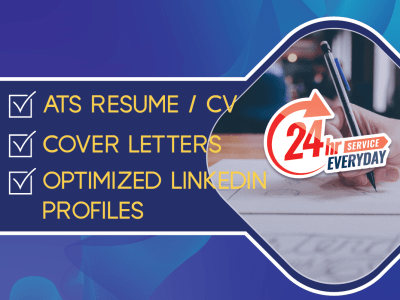 ATS Compliant Resume/CV, Cover Letter & LinkedIn Profile in 24 hours!