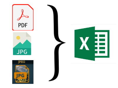 Data Entry, PDF to Excel, JPG/PNG/TIFF/JPEG/GIF/EPS to Excel/Google Sheets