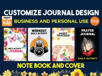 Professional and custom daily planner and Note Book Design With Cover