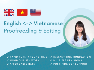 Professional proofreading & editing services in English/ Vietnamese