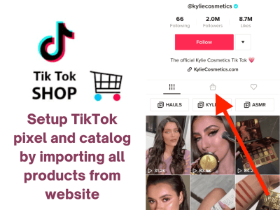 Tik tok shop, tik tok pixel and catalog setup service