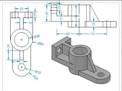 You will get professional 2D & 3D CAD design using AutoCAD & SolidWorks