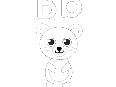 A Children's Black and White Coloring Book  or Activity Page