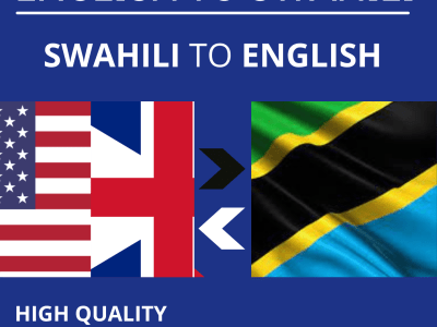 An excellent Swahili translation and transcribing accurate and readability