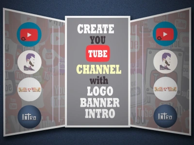 YouTube channel LOGO, banner, intro outro video