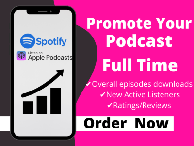 Organic Apple podcast Promotion for huge Downloads and Ratings