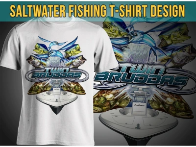 Trendy fishing tshirt design based on your idea