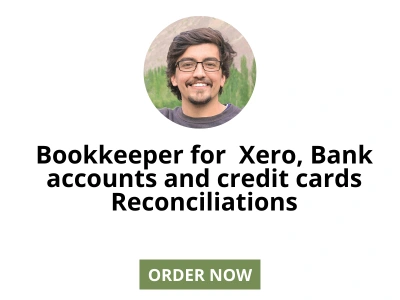 Bookkeeper for  Xero, bank accounts and credit cards reconciliations