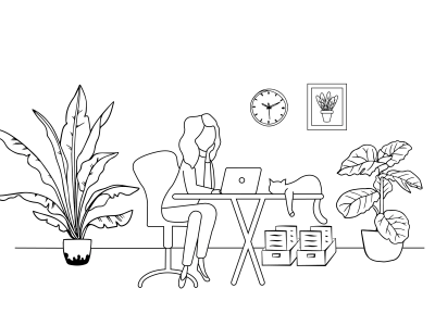A fantastic flat and line art illustrations
