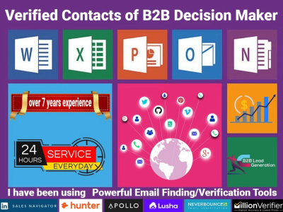 100% Verified Contacts of B2B Decision Maker-Owner, CEO, CMO, CTO, COO, CFO