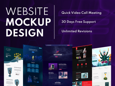 Website Mockup Design OR Website UI/UX by Figma Designer