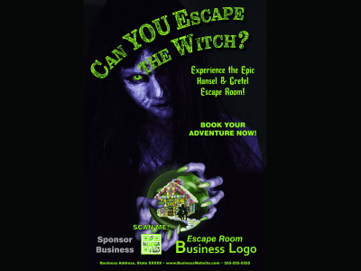 An epic poster design for your escape room