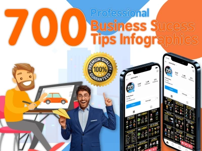 700 business success tips posts | instagram success infographics | Upwork