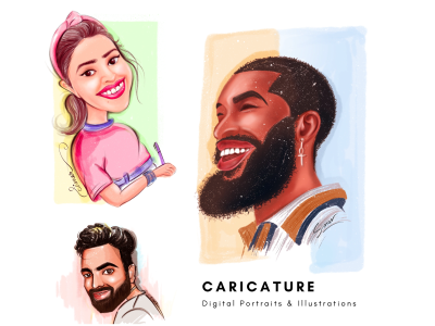 High-Resolution Caricature, Digital Art Portraits & Cartoon Illustrations