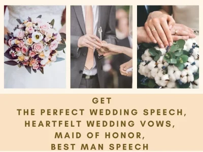 Heartfelt wedding vows, maid of honor, best man speech