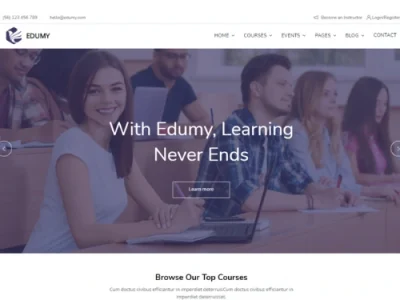 An LMS system (Moodle) with your branding