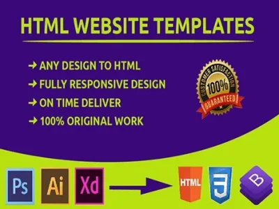 A modern responsive website Template using HTML CSS React Vue Angular ...
