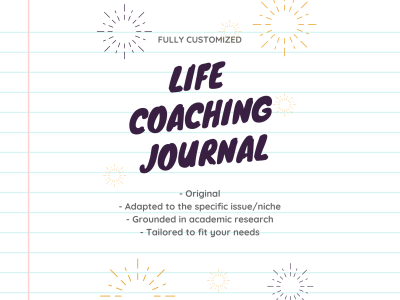 Fully customized life coaching journal