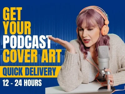 Professional podcast cover art design