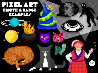 A custom Twitch asset pack for branding; Overlays, Emotes, Badges & more!