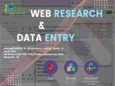 All type of data entry and web research services✔✔